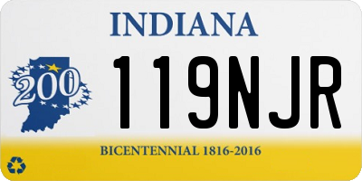IN license plate 119NJR