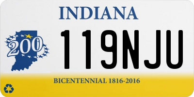 IN license plate 119NJU