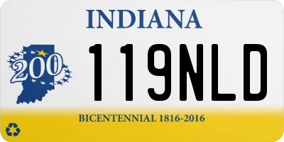 IN license plate 119NLD