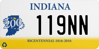 IN license plate 119NN