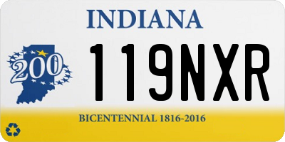 IN license plate 119NXR