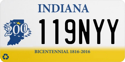 IN license plate 119NYY