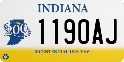 IN license plate 119OAJ