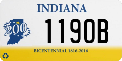 IN license plate 119OB