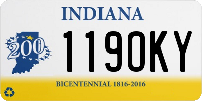 IN license plate 119OKY