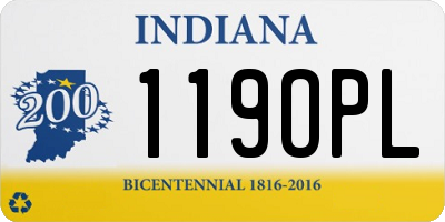 IN license plate 119OPL