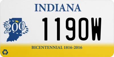 IN license plate 119OW