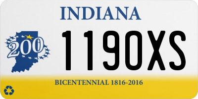 IN license plate 119OXS