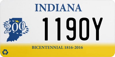 IN license plate 119OY