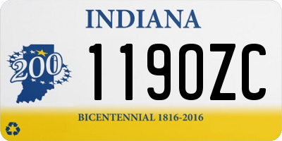 IN license plate 119OZC