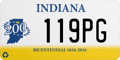 IN license plate 119PG