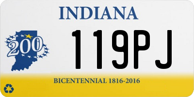 IN license plate 119PJ