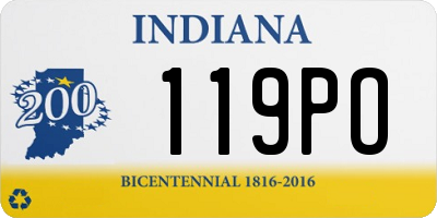 IN license plate 119PO