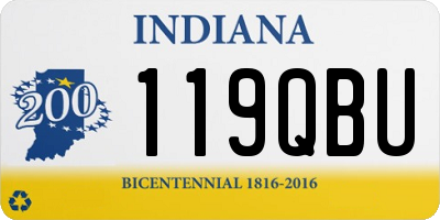IN license plate 119QBU