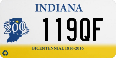 IN license plate 119QF