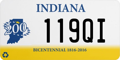 IN license plate 119QI