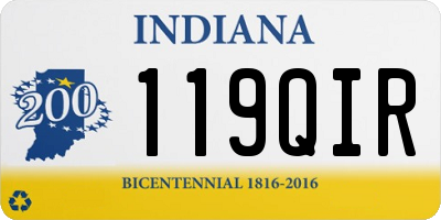 IN license plate 119QIR