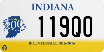 IN license plate 119QO