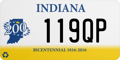 IN license plate 119QP