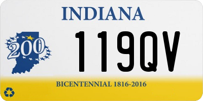 IN license plate 119QV