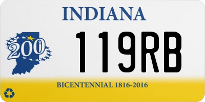 IN license plate 119RB