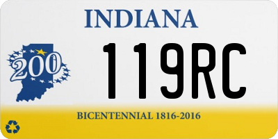 IN license plate 119RC