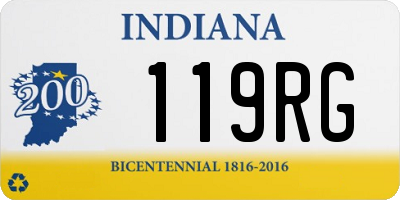 IN license plate 119RG