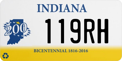 IN license plate 119RH
