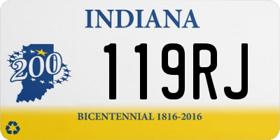 IN license plate 119RJ