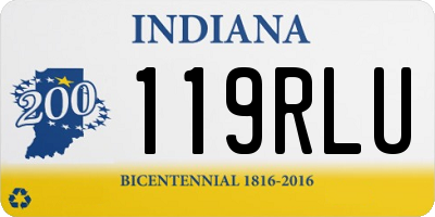 IN license plate 119RLU