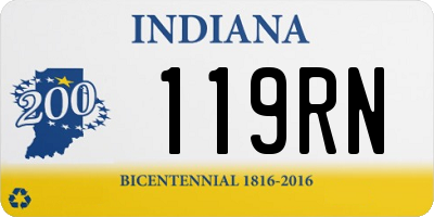 IN license plate 119RN