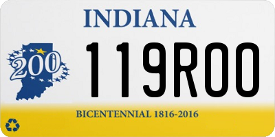 IN license plate 119ROO