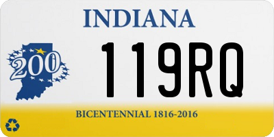 IN license plate 119RQ