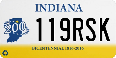 IN license plate 119RSK