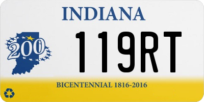 IN license plate 119RT