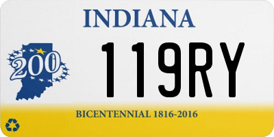 IN license plate 119RY