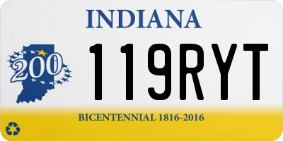 IN license plate 119RYT