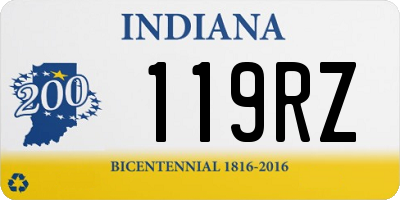 IN license plate 119RZ