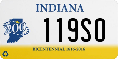 IN license plate 119SO