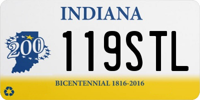 IN license plate 119STL
