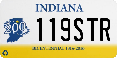 IN license plate 119STR