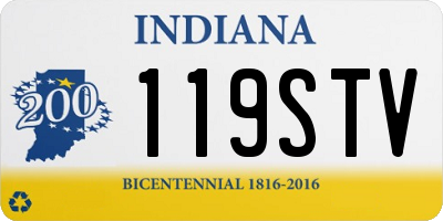 IN license plate 119STV