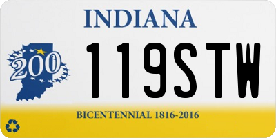 IN license plate 119STW