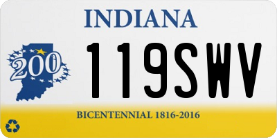 IN license plate 119SWV