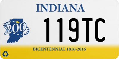 IN license plate 119TC