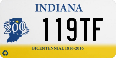 IN license plate 119TF