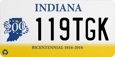 IN license plate 119TGK