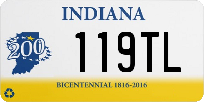 IN license plate 119TL