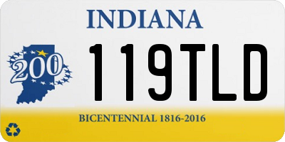 IN license plate 119TLD