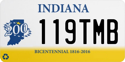 IN license plate 119TMB